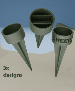 Beach Holders for Cans, Snacks & Essentials 3d model