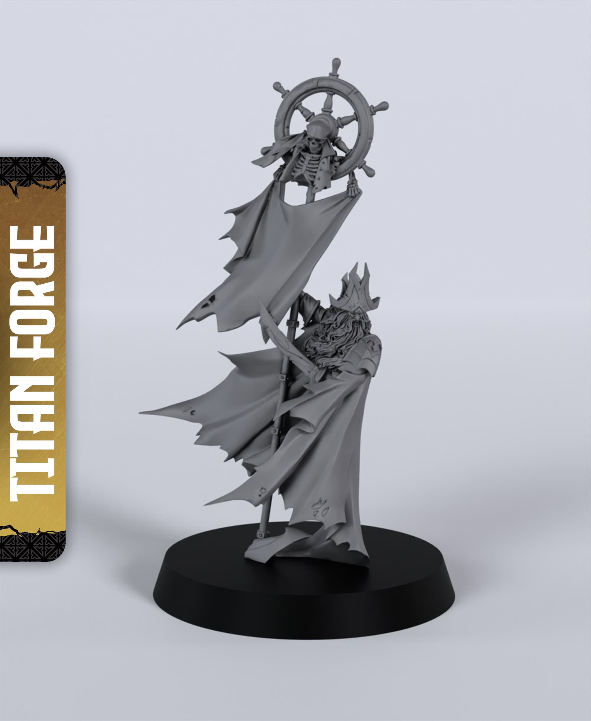 Vampire Admiral - With Free Dragon - 5e DnD Inspired for RPG and Wargamers 3d model
