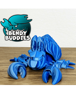 Hermit Crab Crabsta / Cute Claw Hugger Articulated / Print-in-Place Creature / Water Animal 3d model
