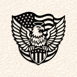 veteran-eagle wall art home decor 3d model