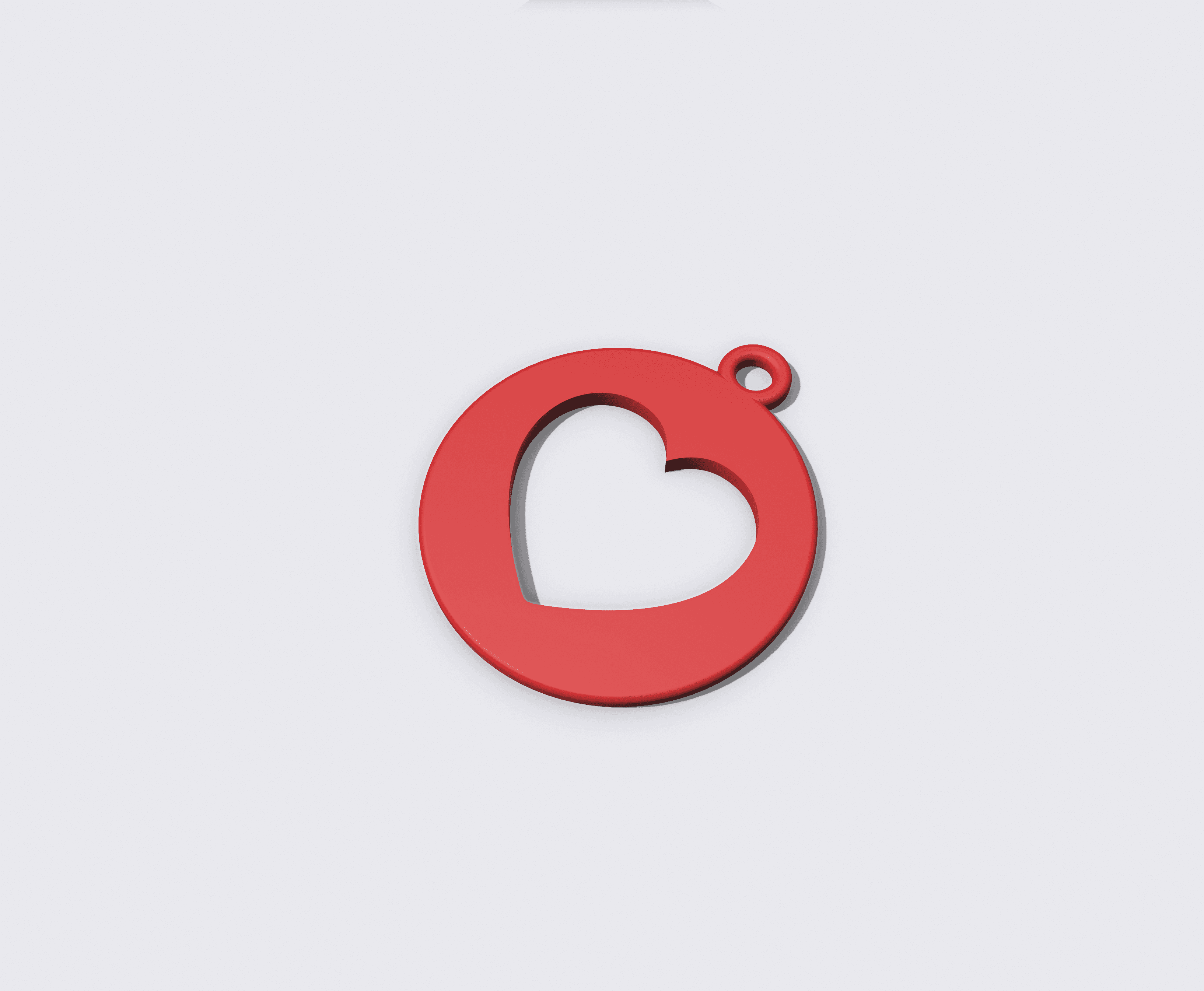 Love Heart Pendant 3d model