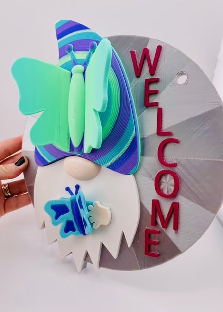 Magnetic Butterfly Hat for Gnome Modular Sign 3d model