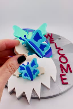 Magnetic Butterfly Hat for Gnome Modular Sign 3d model