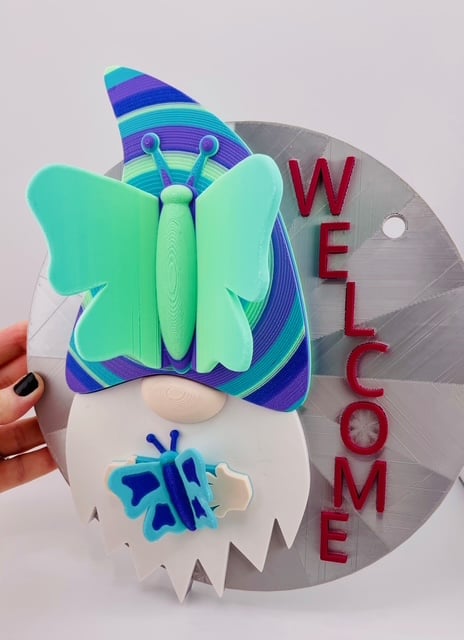Magnetic Butterfly Hat for Gnome Modular Sign 3d model