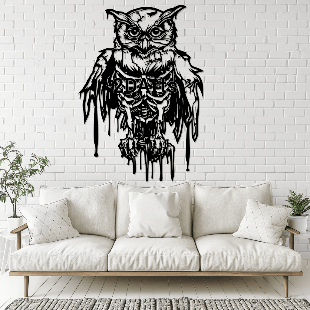 Zombie Owl 2D Wall Art/Window Art 3d model