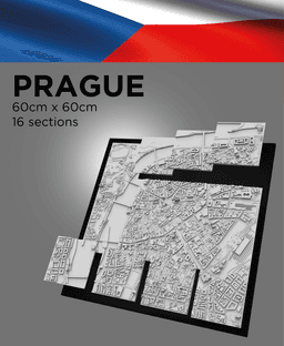 PRAGUE, Skyline 3d map 3d model