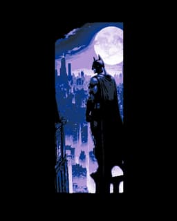 Fan Art of DC Comic Character Batman overlooking Gotham - Set of 3 Bookmarks 3d model