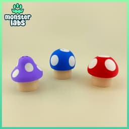 Mushroom Friends Fidget Clicker Keychain Bundle 3d model
