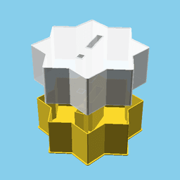 Pointy disc with an exclamation mark, nestable box (v1) 3d model