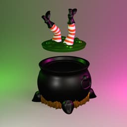 Witch’s Brew Cauldron – Wiggle Budz – Halloween Edition 3d model