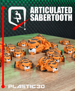 Articulated Sabertooth — The Segmented Prehistoric Prowler 3d model