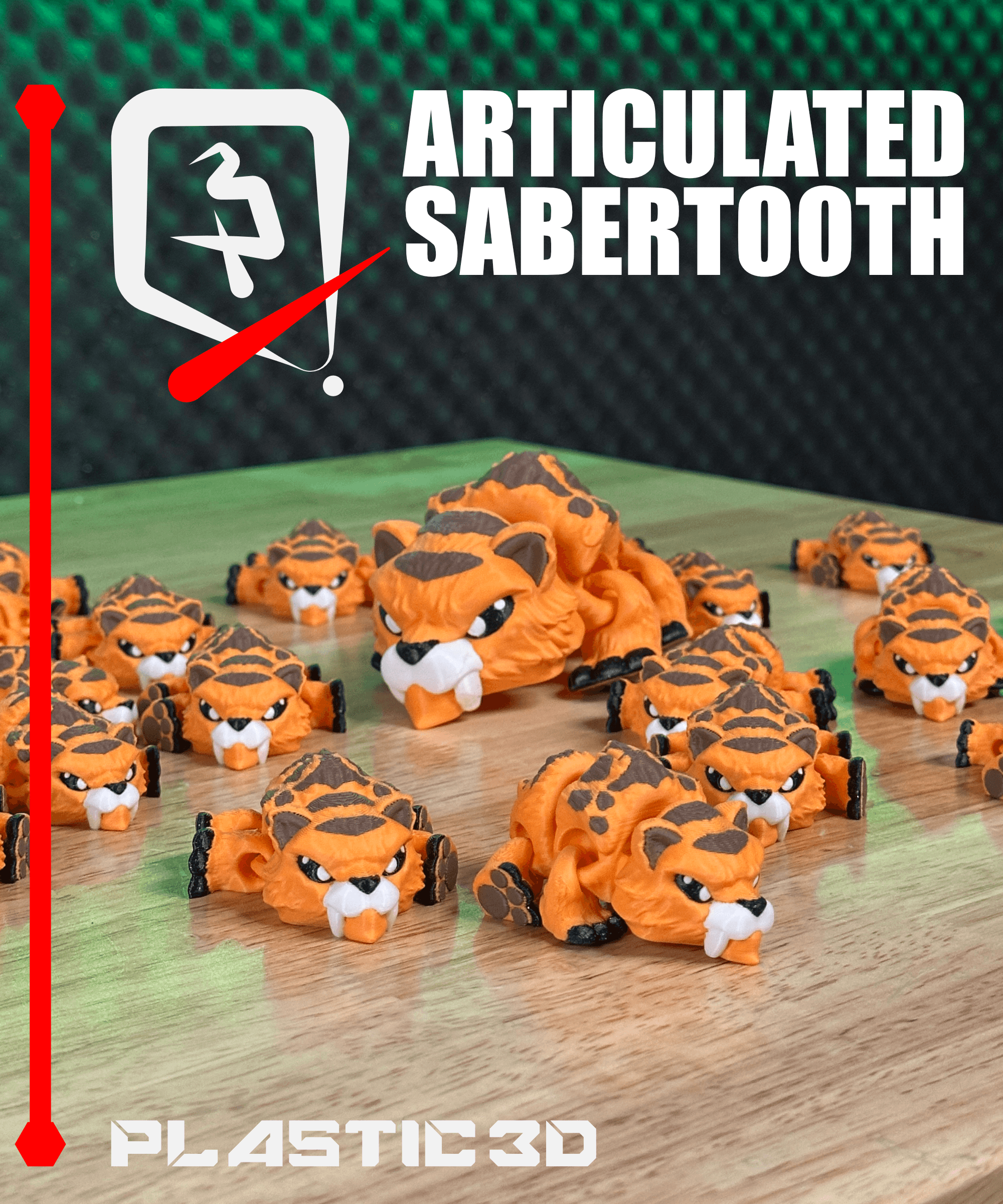 Articulated Sabertooth — The Segmented Prehistoric Prowler 3d model