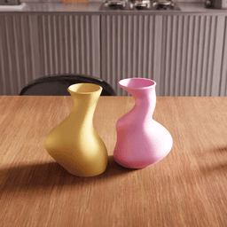 Asymmetric Fluid Wavy Flower Vase 3d model