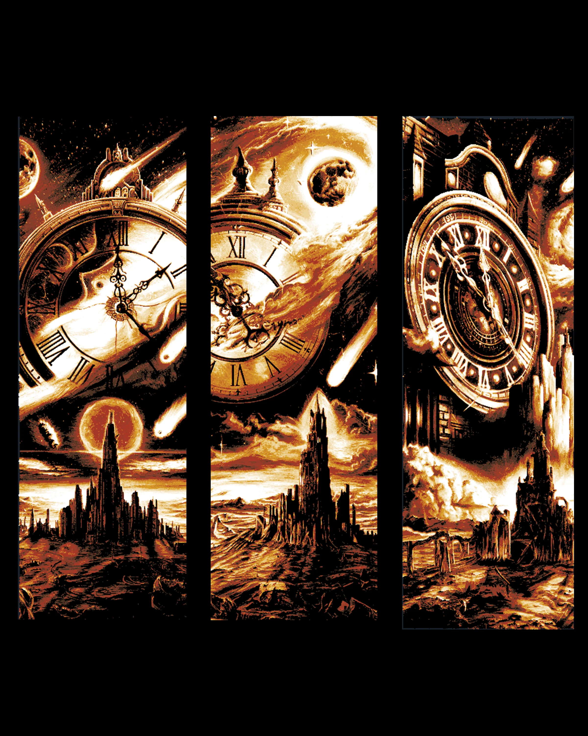 The galaxy always runs on time - Set of bookmarks 3d model