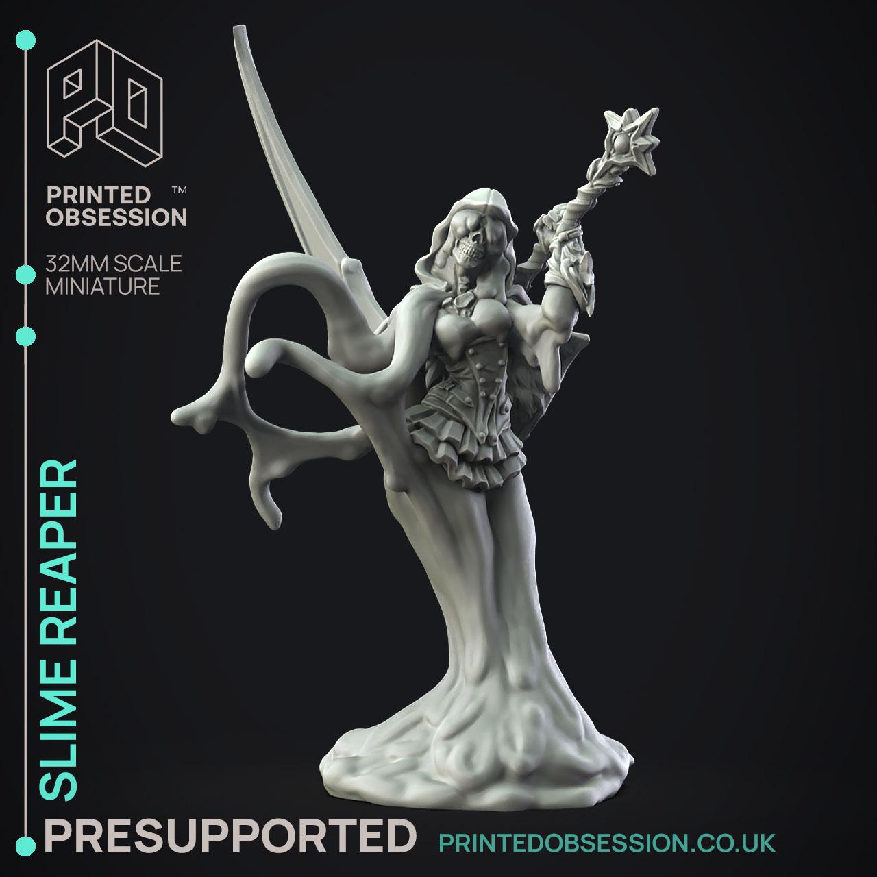 Slime Reaper - RPG Miniature - PRESUPPORTED - 32mm Scale 3d model