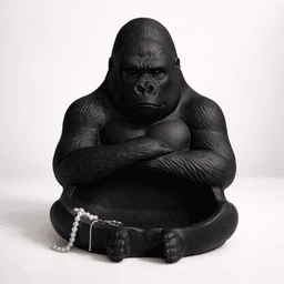 Luxury Gorilla Ring Dish STL – Animal Jewelry Tray & Home Decor 3d model