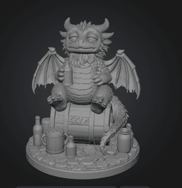 Tipsy Tavern Dragon STL File 3D Print 3d model