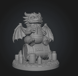 Tipsy Tavern Dragon STL File 3D Print 3d model