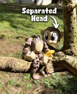 Wuki the Monkey – Flexi Fidget Monkey – 3DPAW 3d model