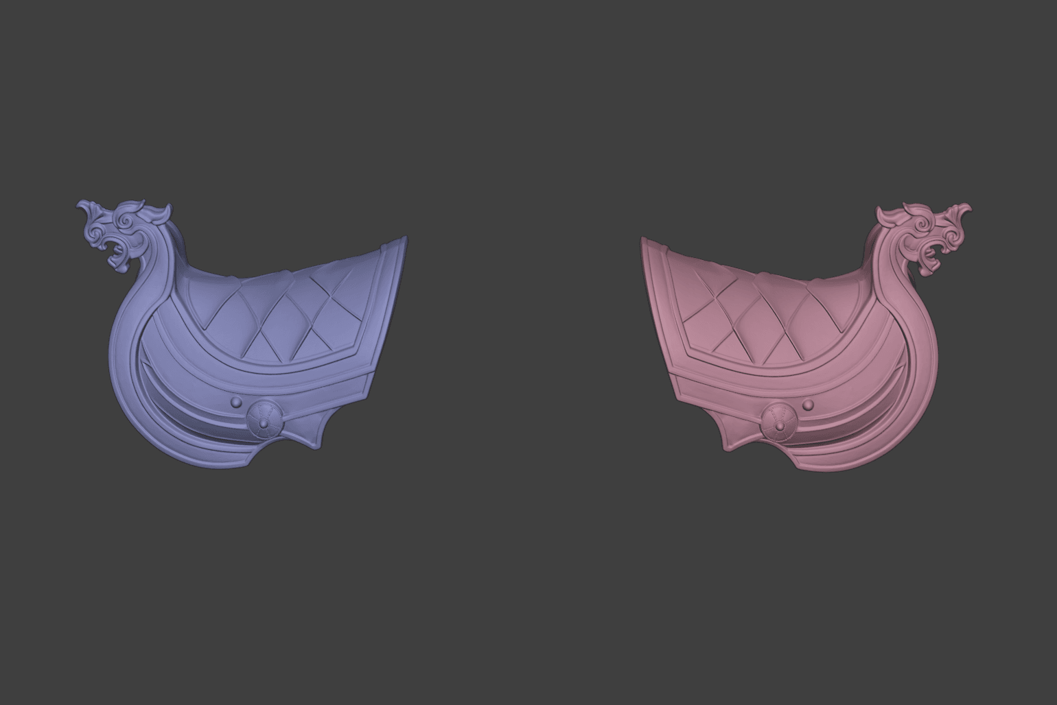 Drakkar Viking Pauldrons 3d model
