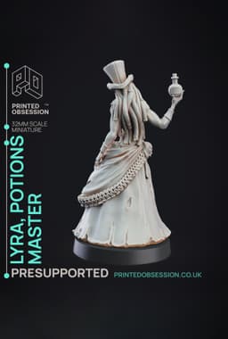 Potion Lady - Puppet Master Show - PRESUPPORTED - Illustrated and Stats - 32mm scale 3d model