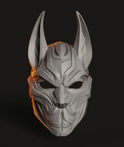 Anubis Fox Demon Mask STL | Cosplay 3D Print | Wearable 3d model