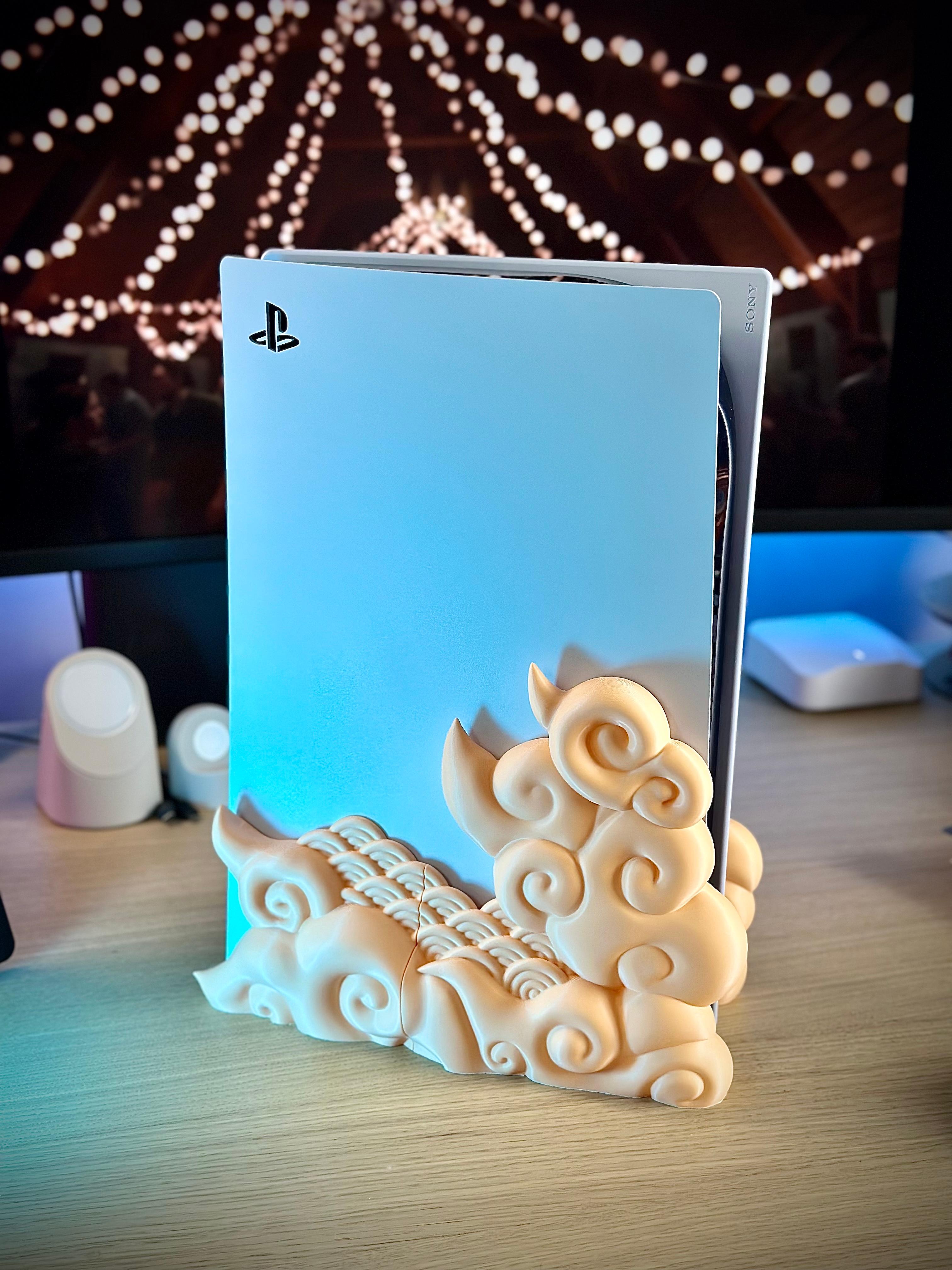 Cloud Stand Playstation 5 Disc Edition - Print-in-Place 3d model