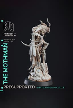 Mothman - Skin Walkers - PRESUPPORTED - Illustrated and Stats - 32mm scale 3d model