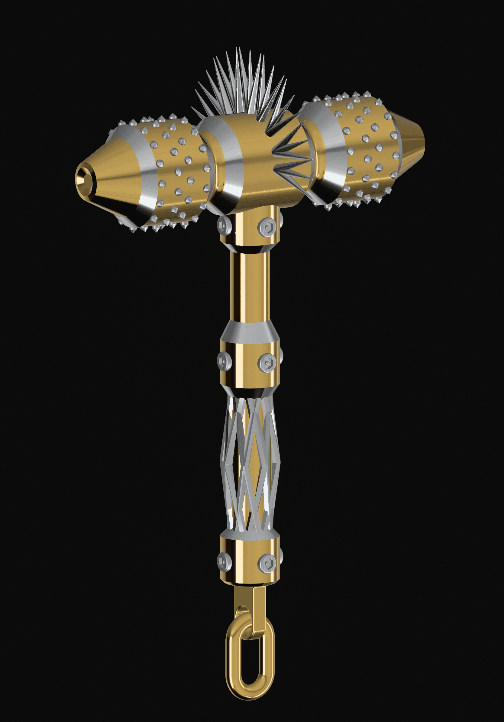 Elite-Guard-War-Hammer key chain 3d model
