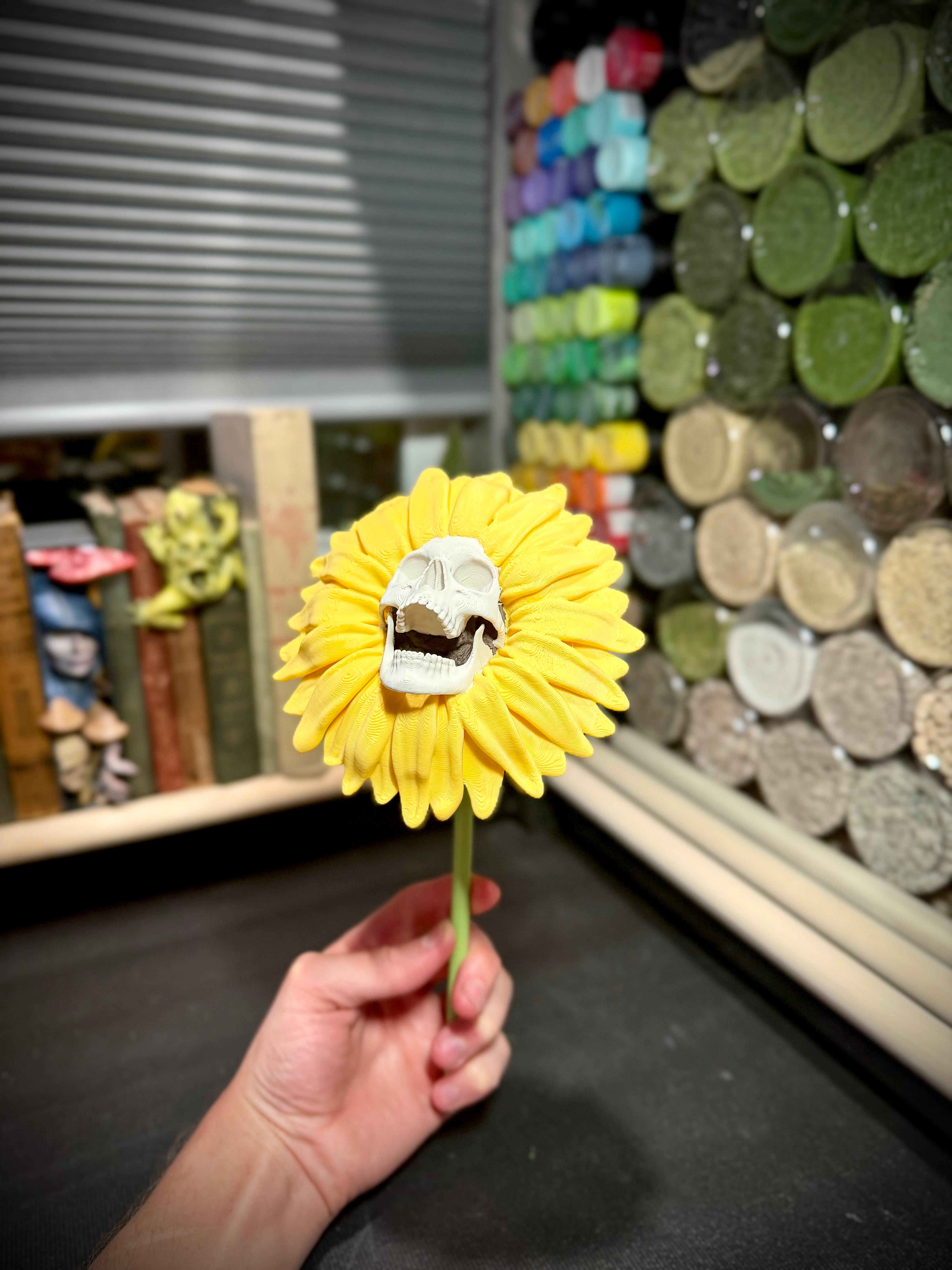 Skull sunflower 3d model