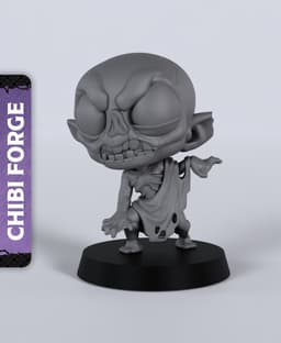 Chibi Zombie Melee - With Free Dragon - 5e DnD Inspired for RPG and Wargamers 3d model