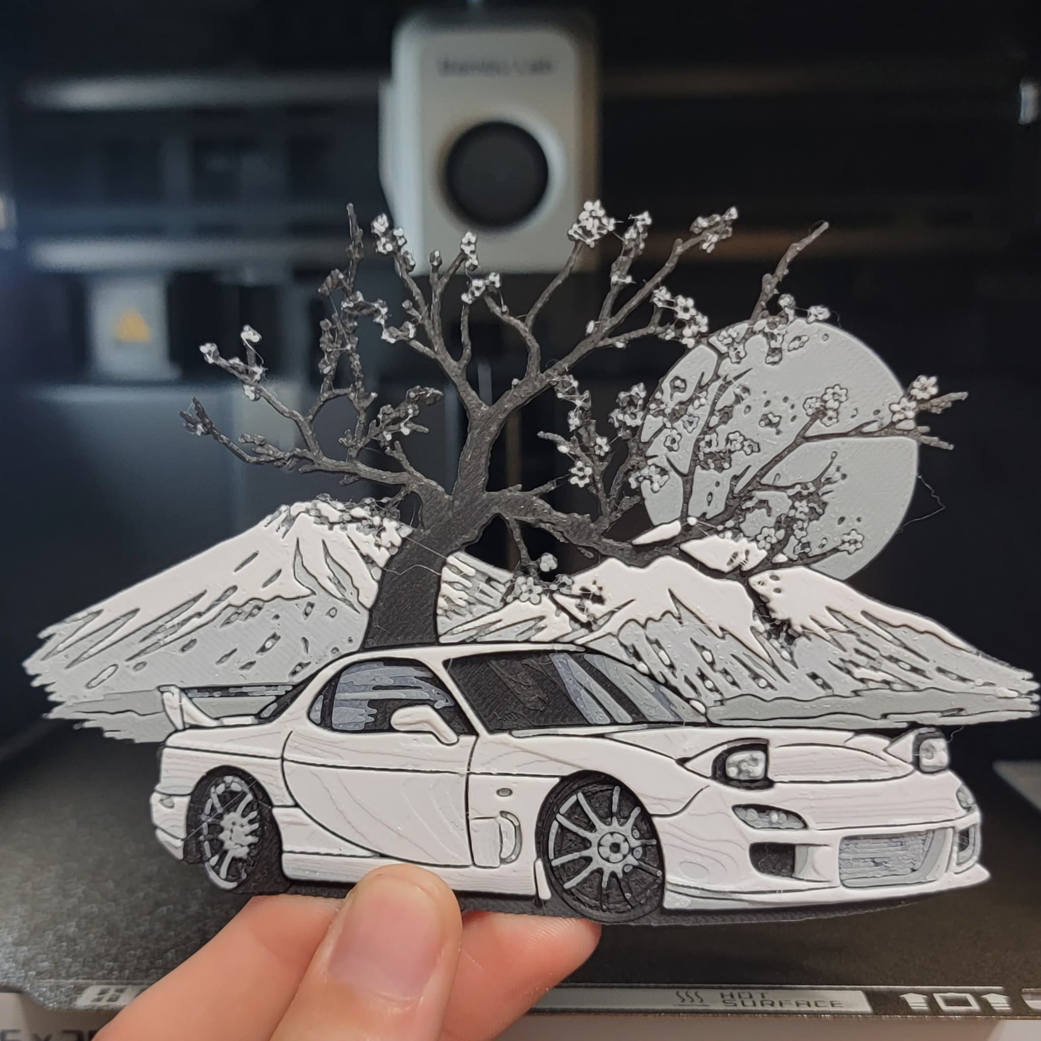 Monochrome RX7 Magnet 3d model