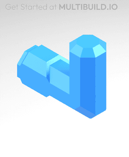 20x17.5 mm - Hook (Bolt-Locked Insert) 3d model