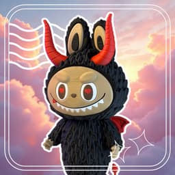 DIY Devil Labubu Doll - Inspired by Labubu - Fan Art 3d model