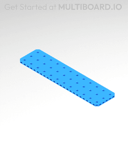 3x12 MU - Small Thread Offset MU - MultiBoard Plate 3d model