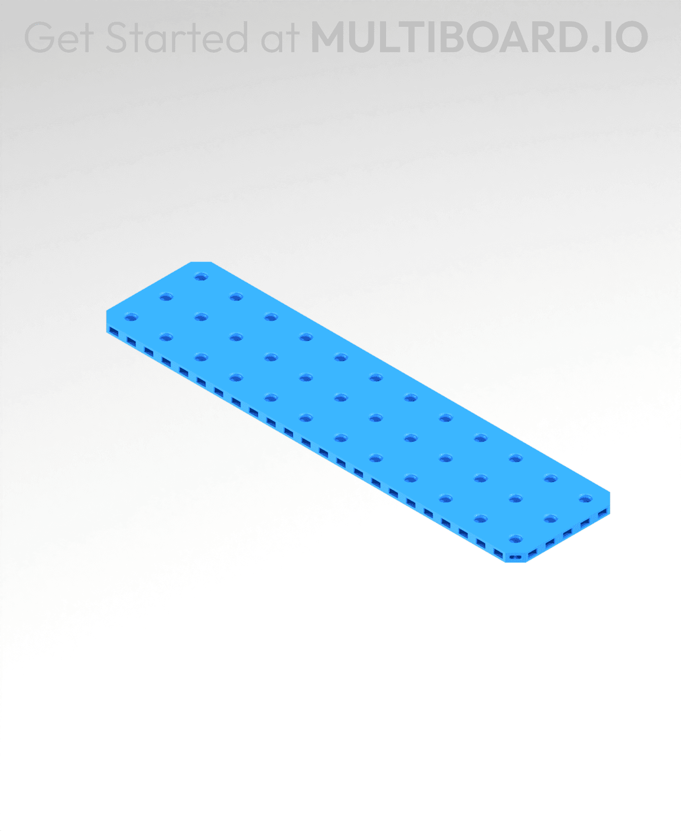 3x12 MU - Small Thread Offset MU - MultiBoard Plate 3d model