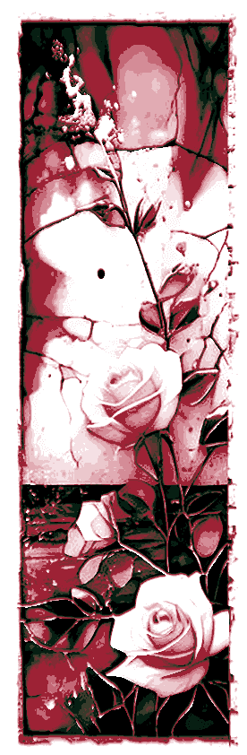 Bookmarks depicting artistic rose stylization 3d model