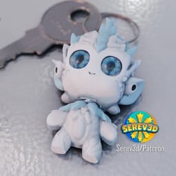 Frost Imp - Fantasy Flexi Keychain - No Supports 3D Print STL/3MF 3d model