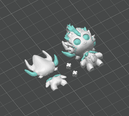 Frost Imp - Fantasy Flexi Keychain - No Supports 3D Print STL/3MF 3d model