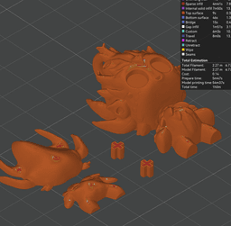 Frost Imp - Fantasy Flexi Keychain - No Supports 3D Print STL/3MF 3d model