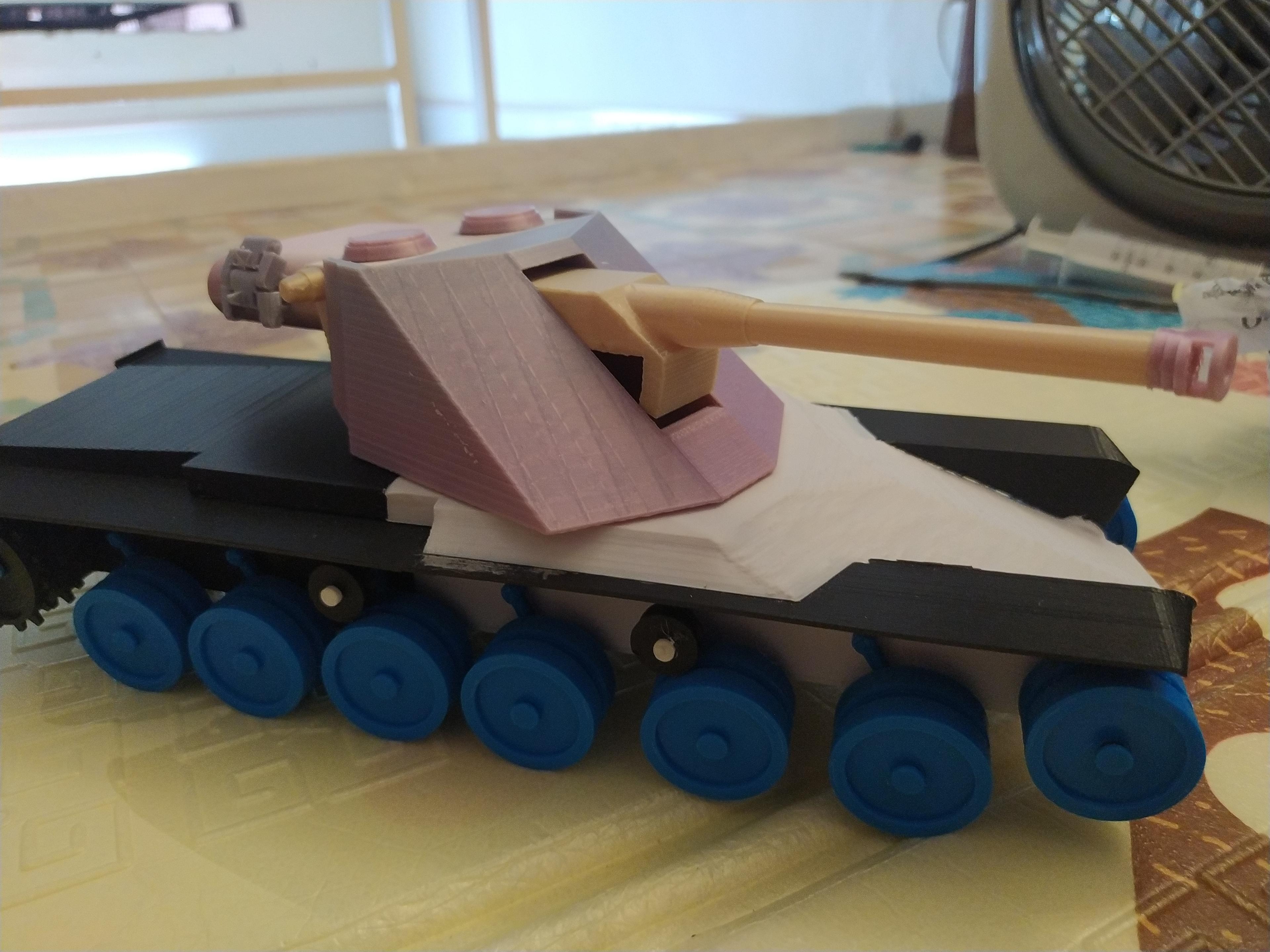 Tank Emil II | 300x100x100 mm| Movable | Prototype Work-in-process 3d model