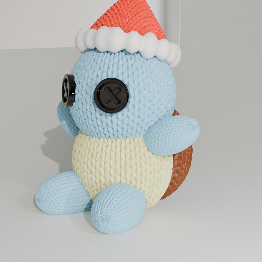 Squirtle Pokémon tortuga - crochet 3d model