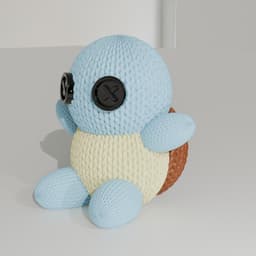 Squirtle Pokémon tortuga - crochet 3d model