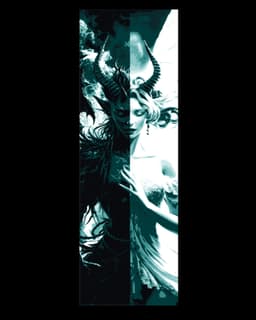 Polarity - Light and dark or Good and Evil - portrait of life - Set of bookmarks 3d model