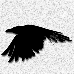 Flying Crow wall art Raven Bird Decor 3d model