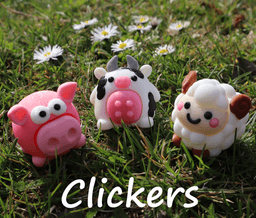 Sheep, Cow and Pig Clickers 3d model