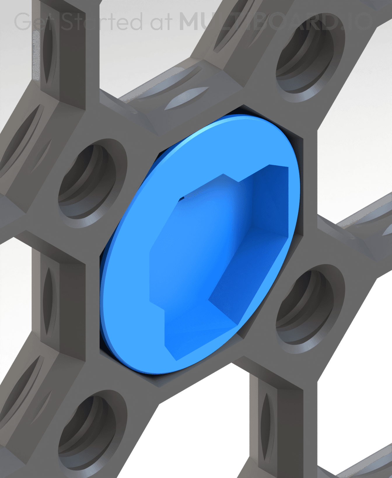 Top Left - Half Fix Point Hole - Large Thread 3d model