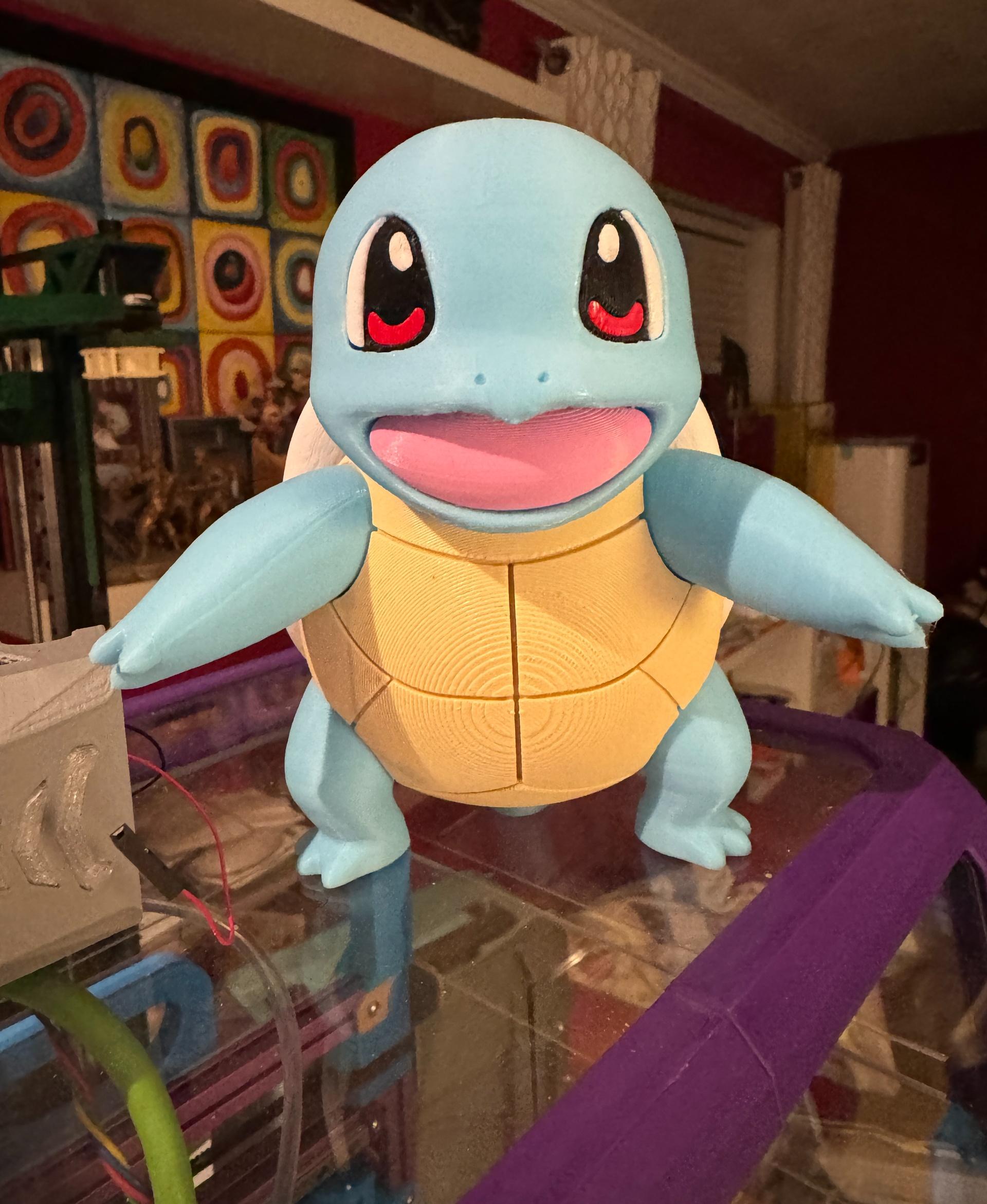 Squirtle - Multicolor - Printed at 122% scale, to be in proportion to at 15" Blastoise I made a couple weeks ago. - 3d model