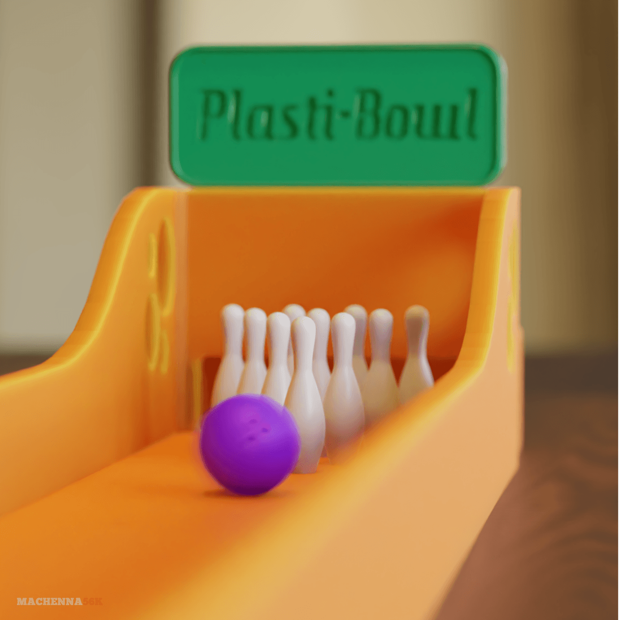 Plasti-Bowl | Desktop Lane Toy 3d model