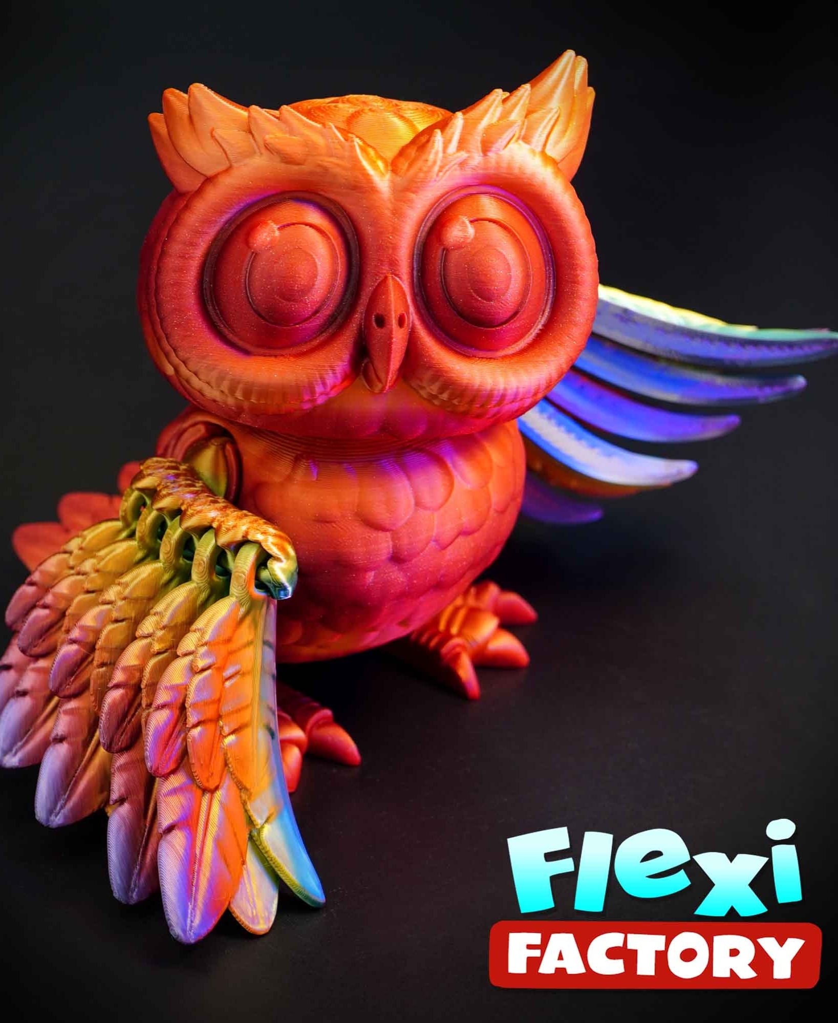 Flexi Factory Owl with 3MF Included! 3d model
